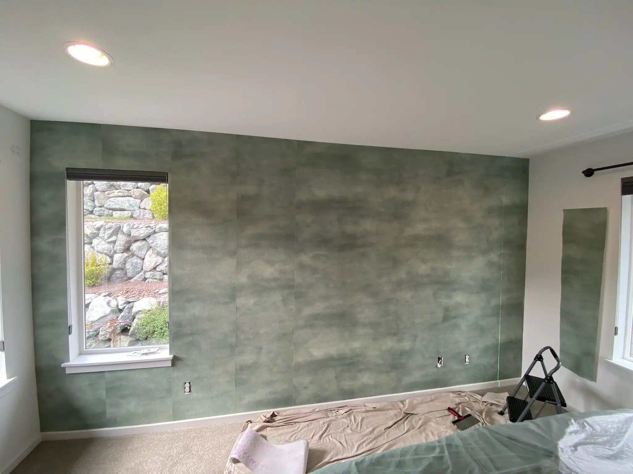 Wallpaper installation project in Irvine, CA