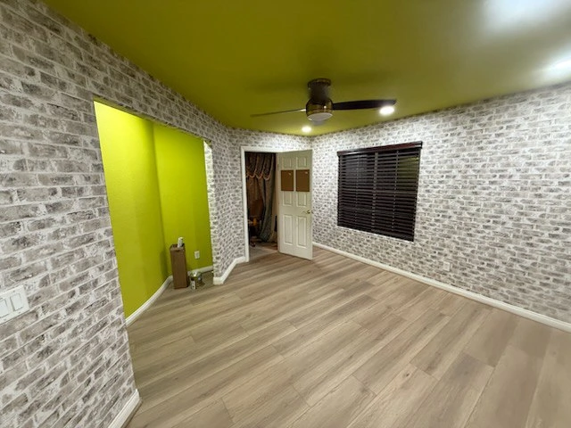 Professional wallpaper installation in dining room